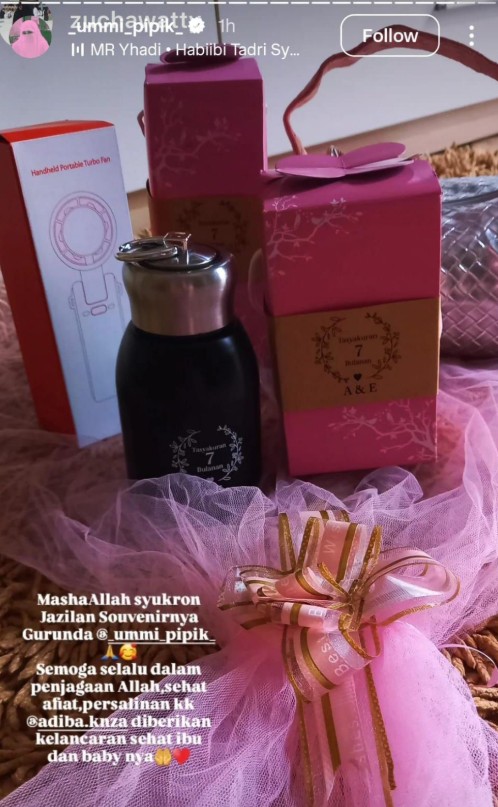 9 Potret Adiba Khanza gelar tasyakuran 7 bulan kehamilannya, isi suvenir sederhana bikin salfok