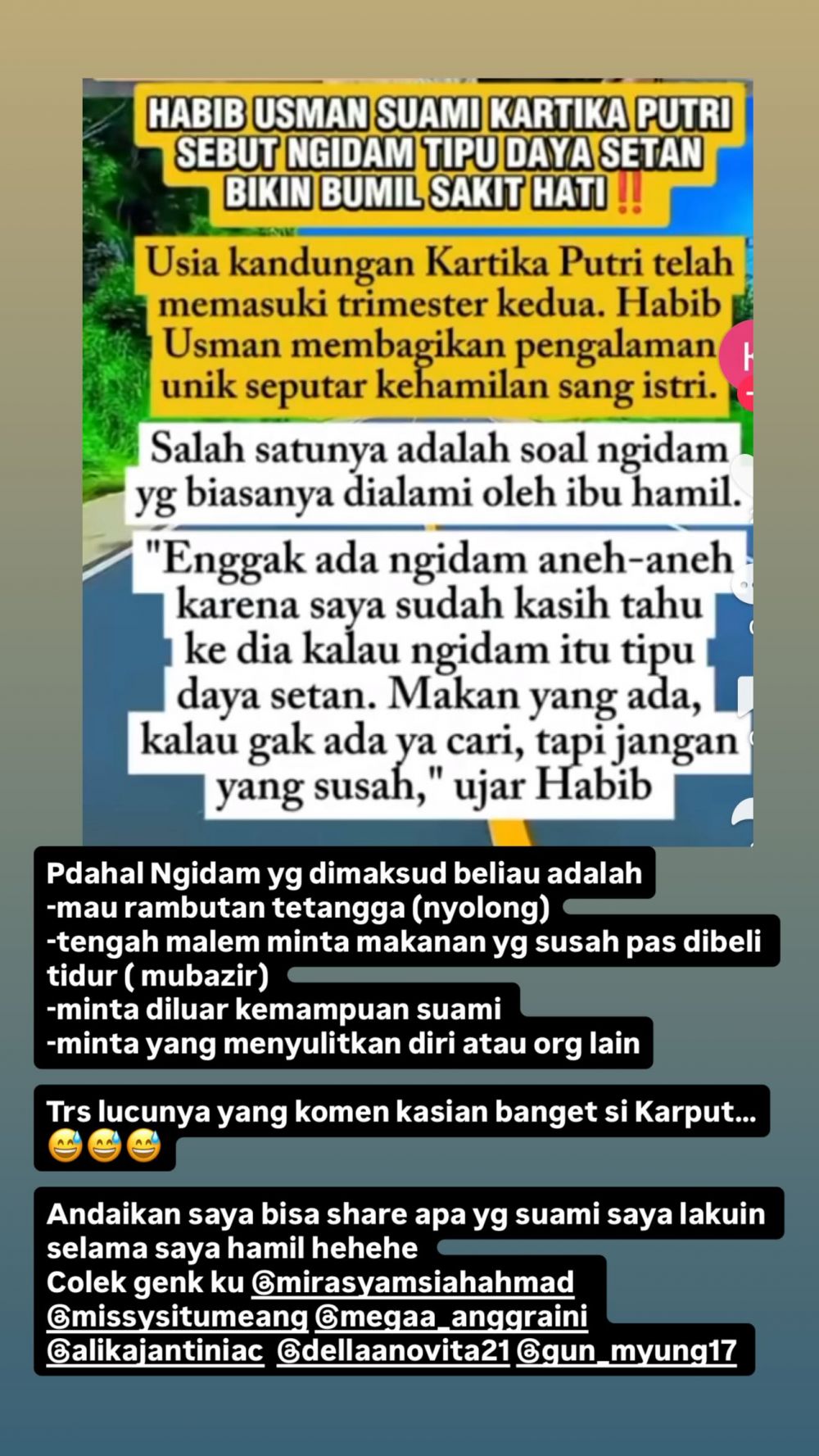 Ucapan Habib Usman Bin Yahya dikritik soal ngidam tipu daya setan, begini pembelaan Kartika Putri