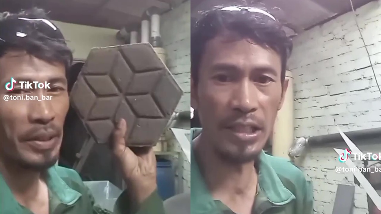 Jadi bank sampah terbaik ke-4, pria ini buat paving block dari sampah plastik tapi dicuekin pemerintah
