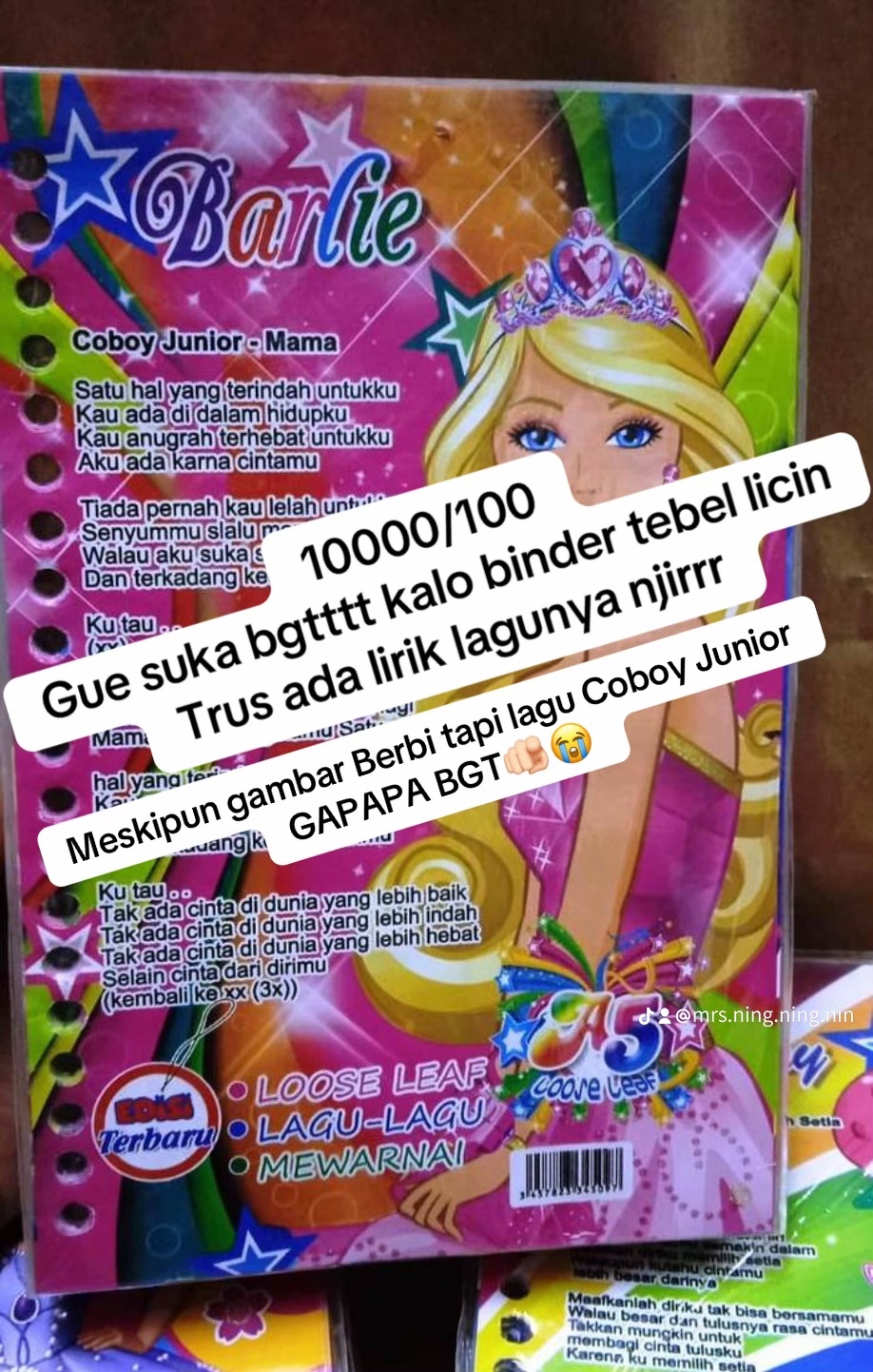 Cewek ini beri rating kertas binder yang jadi koleksi berharga anak 90-an, kamu punya yang mana?