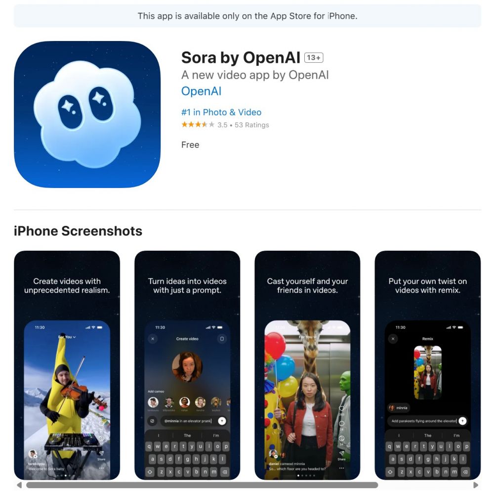 Mencoba aplikasi mirip TikTok buatan OpenAI, isi feed bakal semua buatan AI?