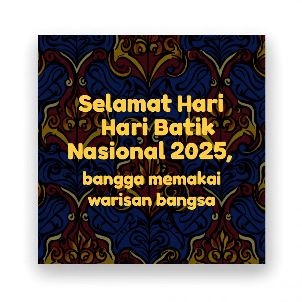 100 Kata-kata twibbon Hari Batik Nasional 2025 yang keren, estetik, dan penuh makna