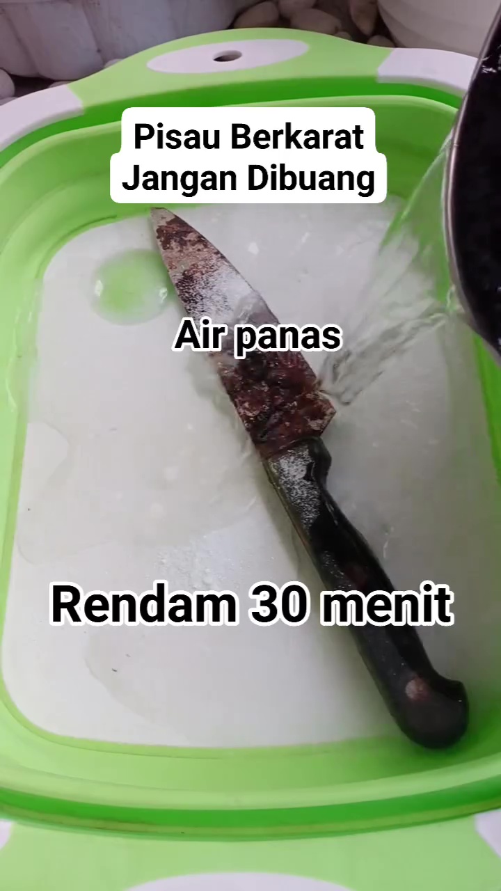 Auto bersih tanpa sabun, ini cara hilangkan karat tebal di pisau biar tajam lagi seperti baru