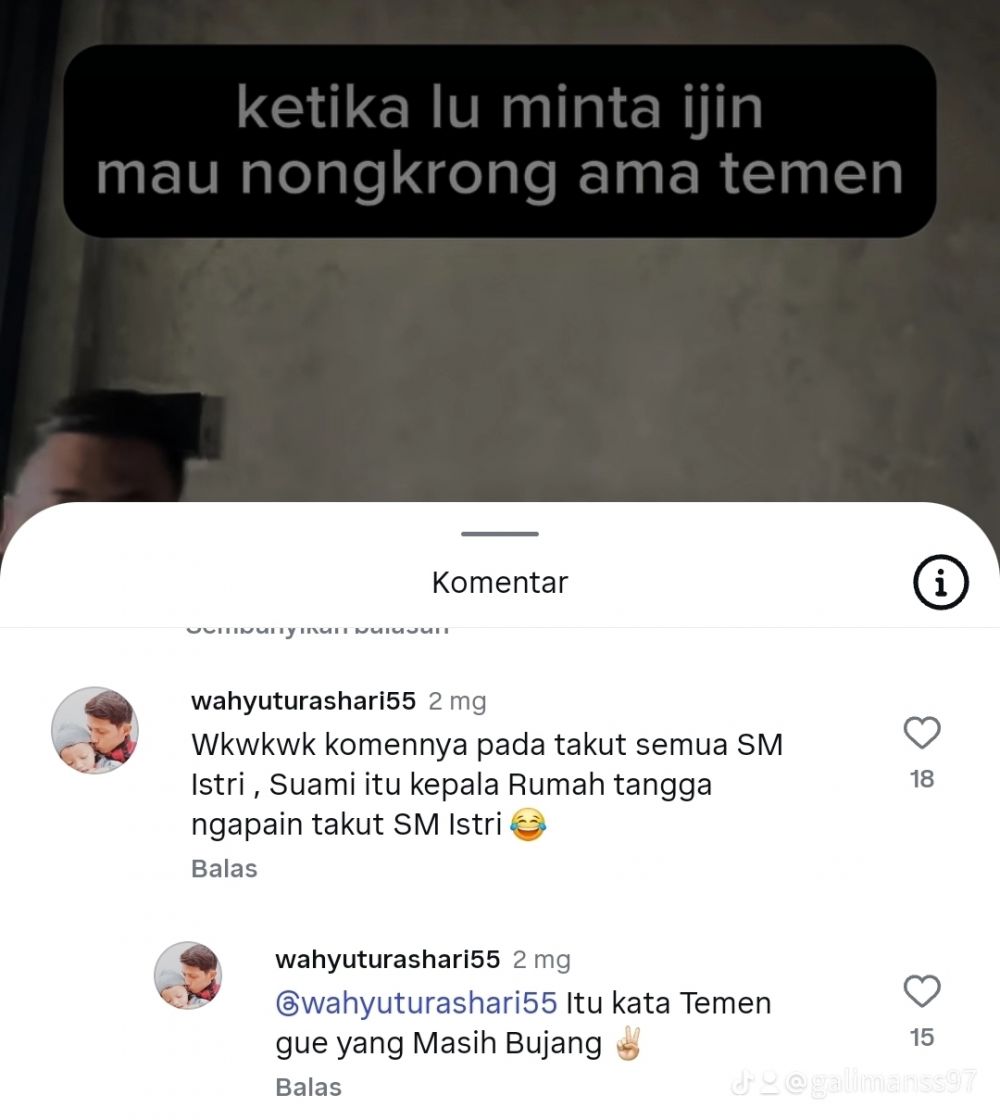 8 Komentar lucu warga TikTok ini bukti mereka tipe suami-suami takut istri, ada aja jokesnya