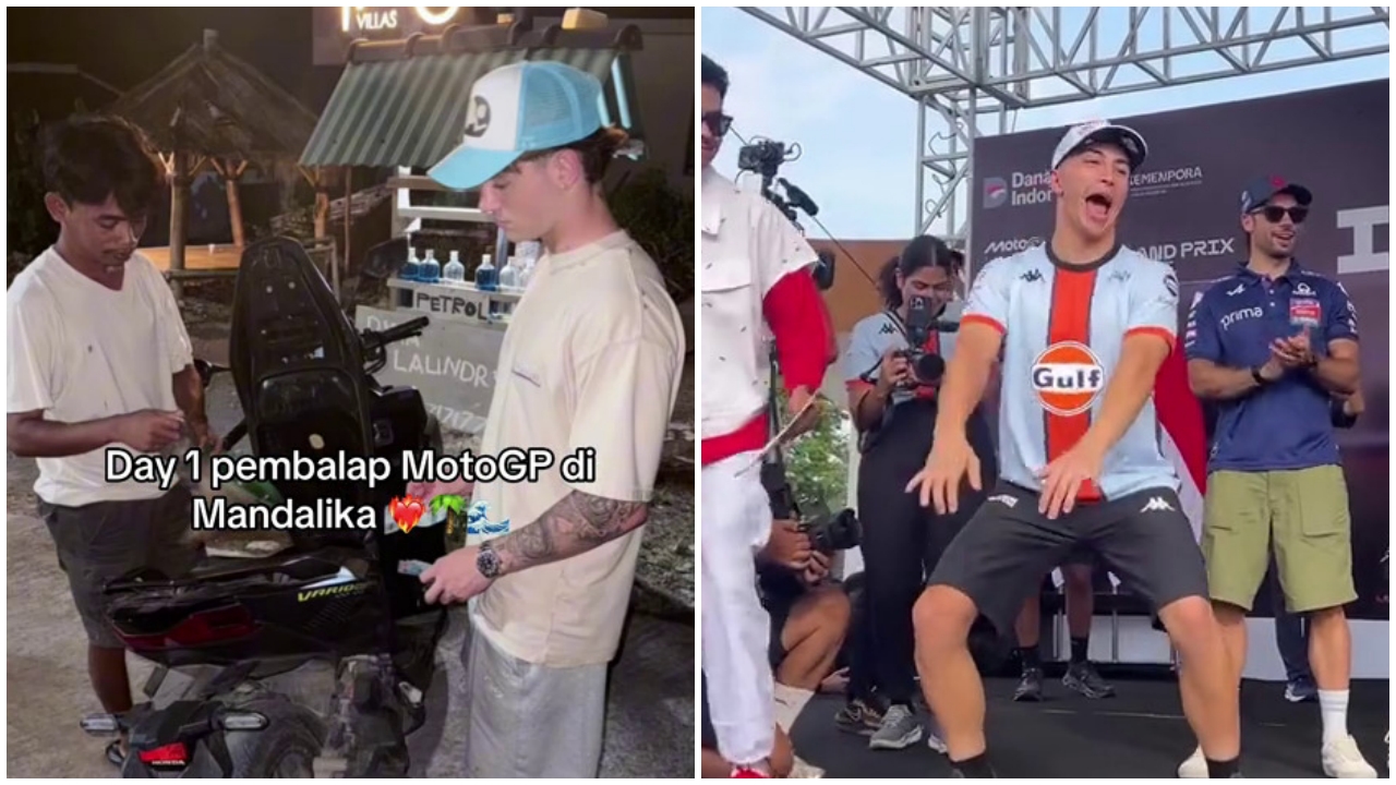 Melokal banget, ini 7 potret momen pembalap MotoGP joget Tabola Bale hingga beli bensin eceran