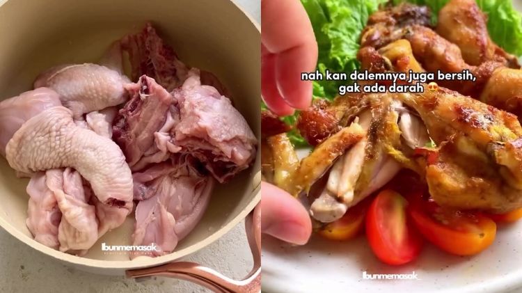 Trik ini sukses bikin daging ayam tak berdarah saat direbus atau digoreng, rahasianya di 1 bahan dapur