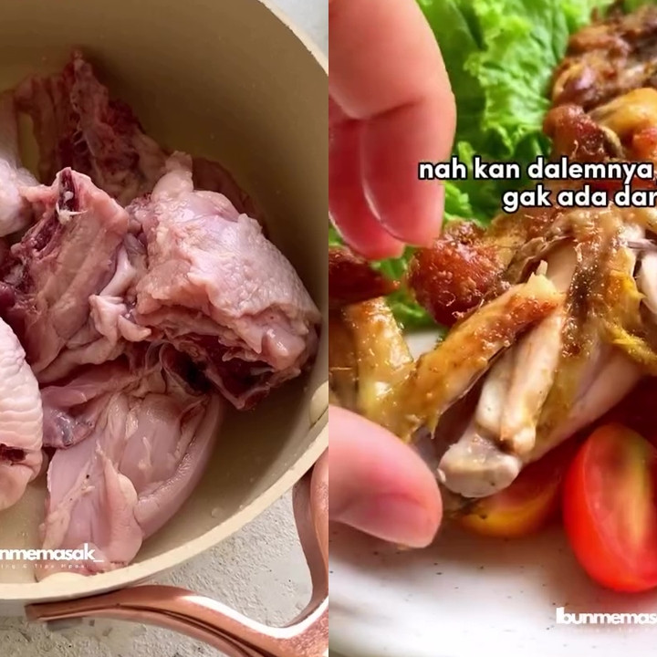 Trik ini sukses bikin daging ayam tak berdarah saat direbus atau digoreng, rahasianya di 1 bahan dapur
