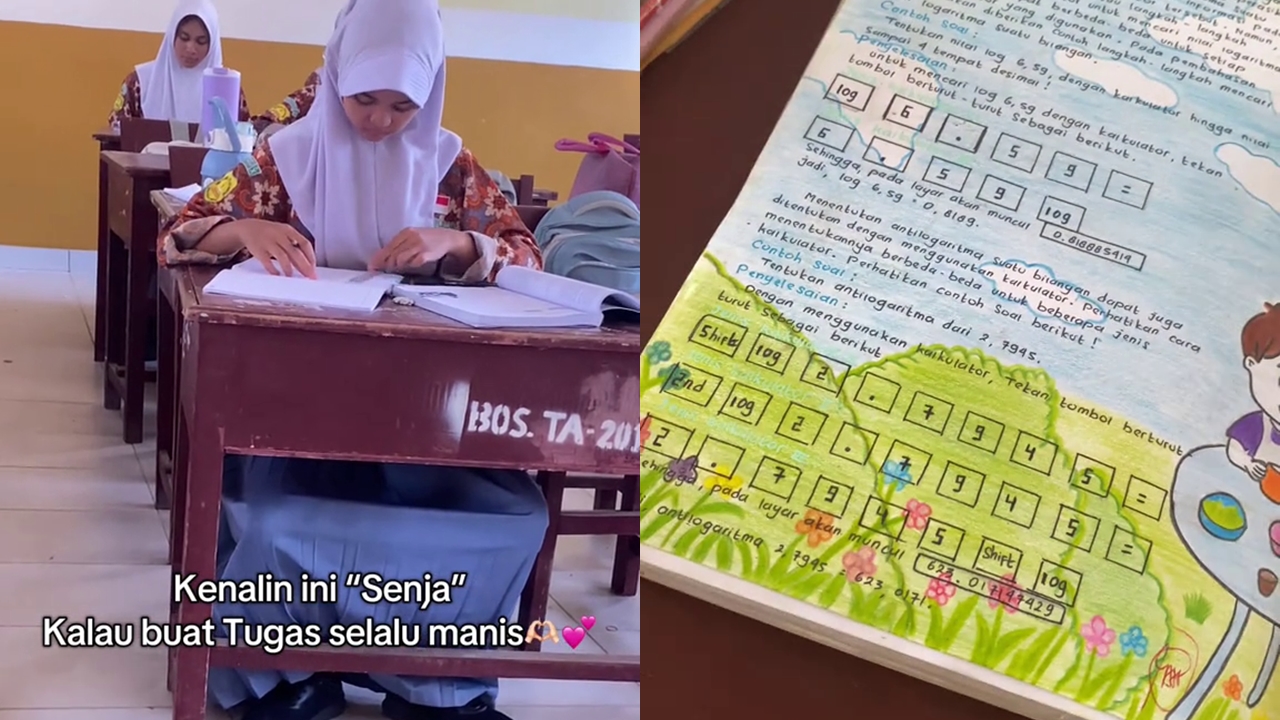 10 Potret catatan sekolah siswa ini bikin belajar ngerjain tugas anti boring, estetik dan rapi pol