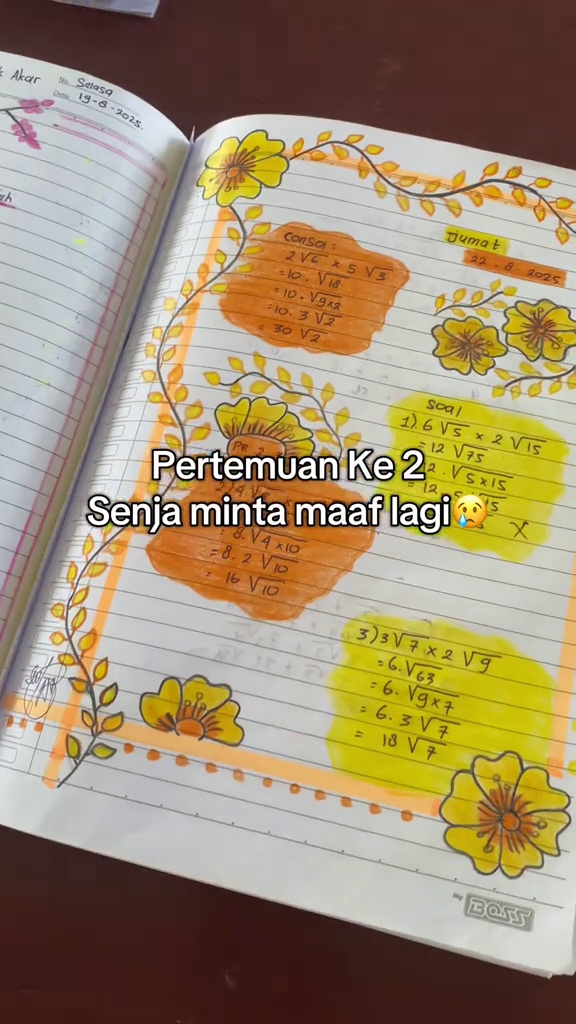 10 Potret catatan sekolah siswa ini bikin belajar ngerjain tugas anti boring, estetik dan rapi pol