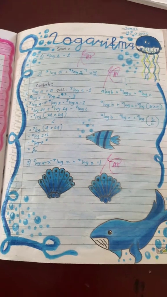 10 Potret catatan sekolah siswa ini bikin belajar ngerjain tugas anti boring, estetik dan rapi pol