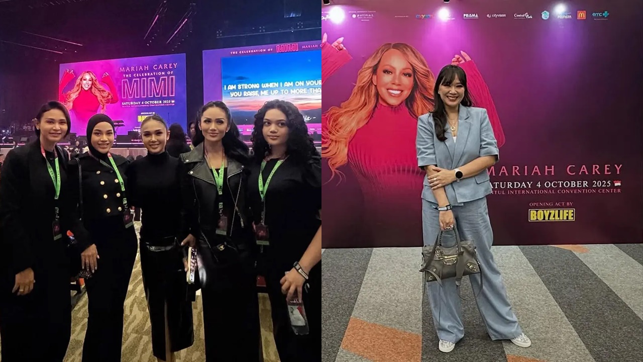 8 Potret seleb Tanah Air nonton konser Mariah Carey di Indonesia, Krisdayanti boyong satu keluarga