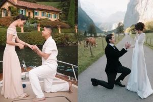 Sama-sama romantis banget, ini 6 potret beda lamaran Syifa Hadju dan Alyssa Daguise di Eropa