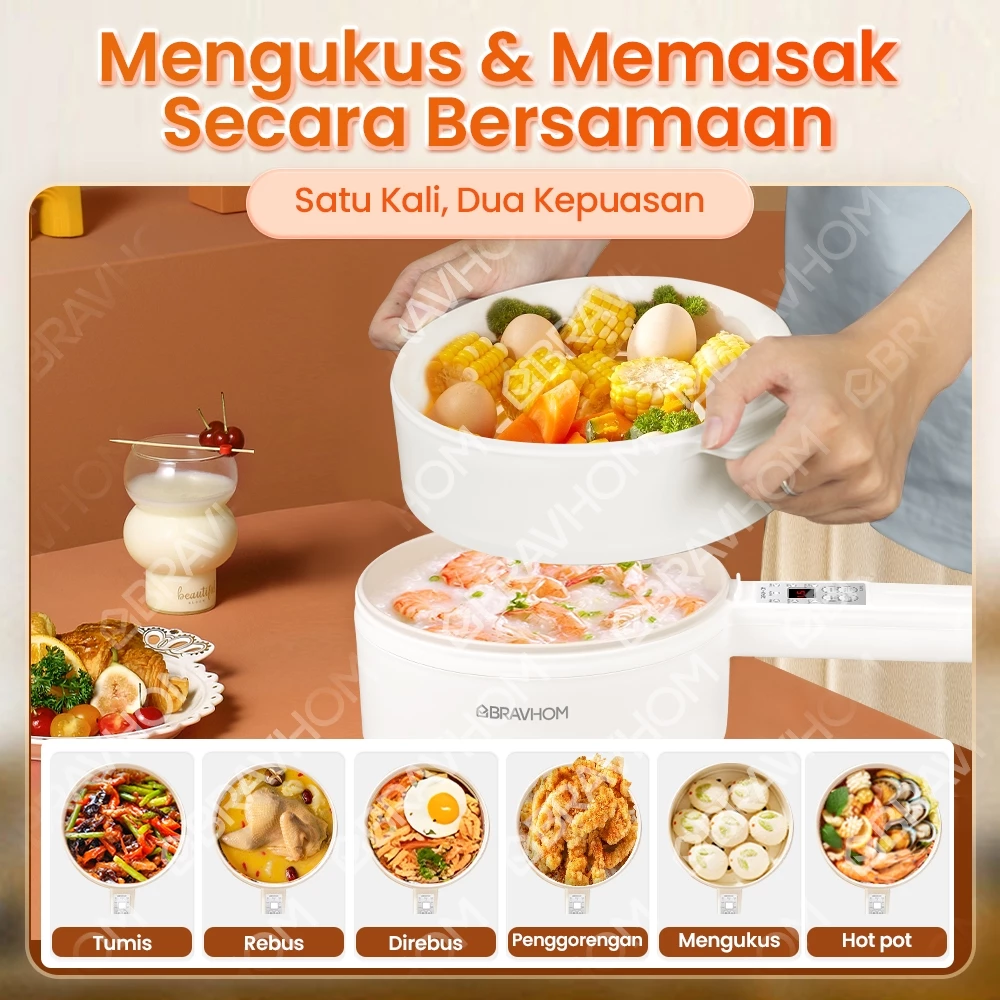 7 Panci listrik multifungsi harga di bawah Rp300.000, awet dan fungsional untuk segala jenis dapur