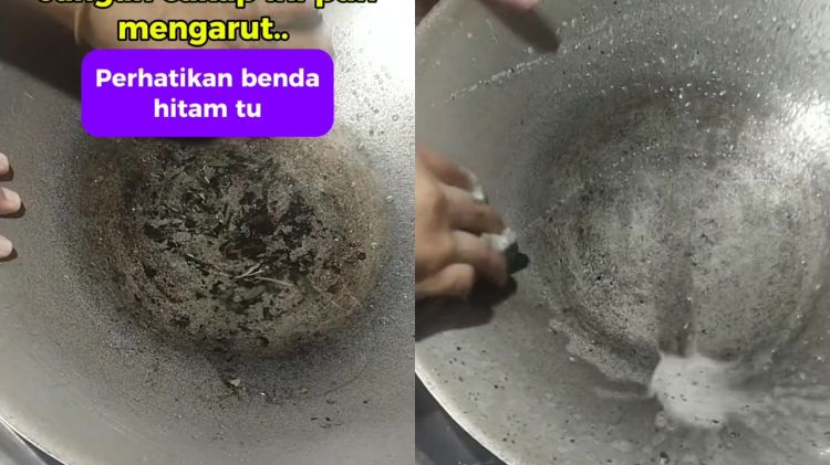 Bukan direndam cuka dan baking soda, cara ampuh ini bikin wajan gosong berkerak bisa kinclong lagi