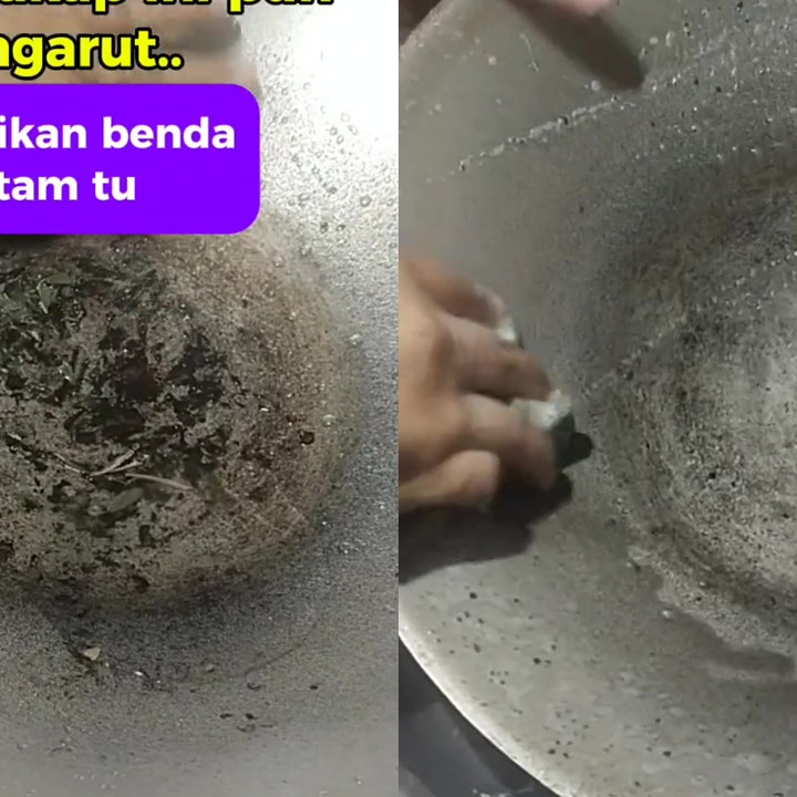 Bukan direndam cuka dan baking soda, cara ampuh ini bikin wajan gosong berkerak bisa kinclong lagi