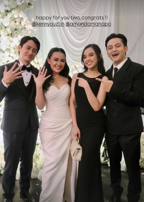 Gaya 9 seleb hadiri resepsi pernikahan Amanda Manopo dan Kenny Austin, Fajar Sadboy bikin pangling