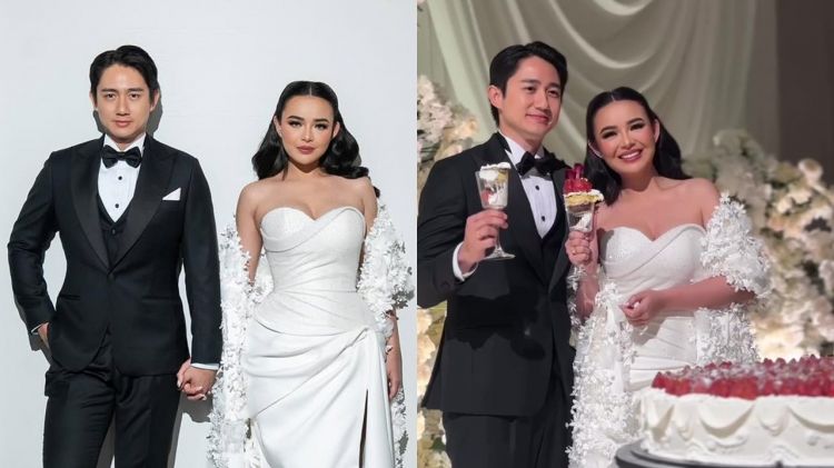 7 Potret kue pernikahan Amanda Manopo dan Kenny Austin, pilih gaya Italian modern nan elegan