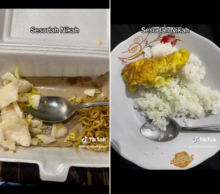 Hidup berubah usai menikah, wanita ini bandingkan jajanannya sebelum vs sesudah nikah, tuai pro kontra
