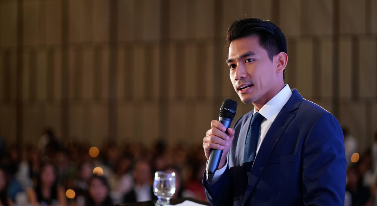 20 Contoh teks MC bahasa Inggris formal dan artinya, serta tips membawakannya dengan elegan