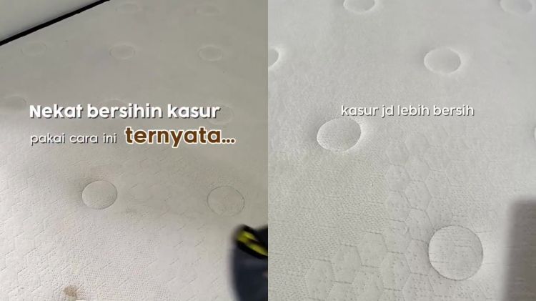 Nggak melulu pakai vakum cleaner, ini cara mudah bersihkan kasur kotor cuma pakai 2 alat dapur