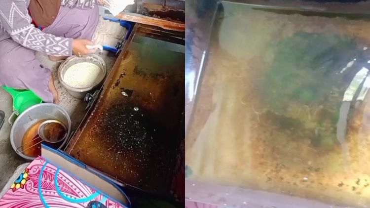 Bukan tepung, penjual gorengan ini bagikan cara cepat jernihkan minyak keruh cuma pakai 1 jenis daun