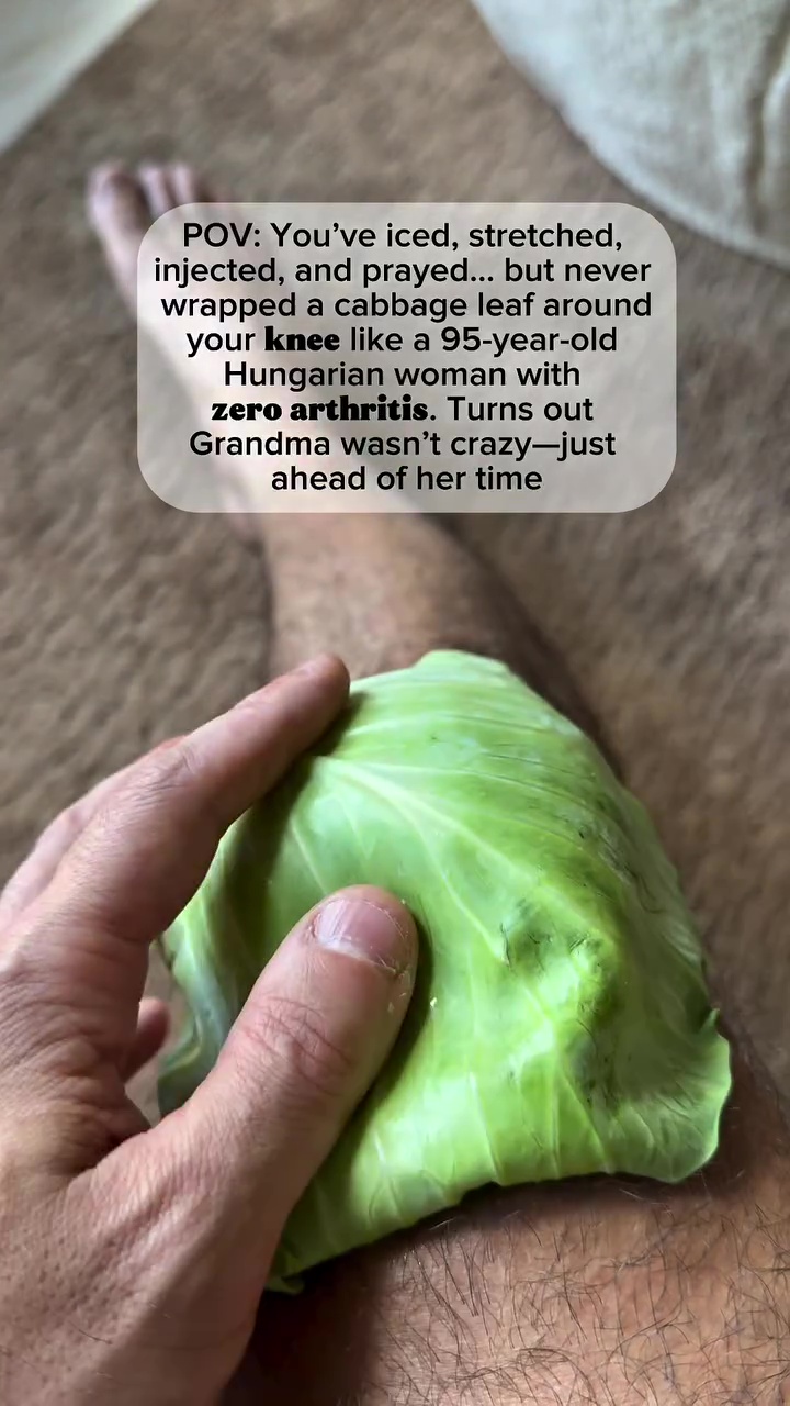 Pria ini coba tempelkan kubis di lutut untuk redakan nyeri, begini penjelasan ilmiahnya 