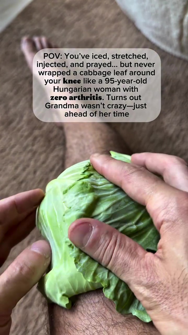 Pria ini coba tempelkan kubis di lutut untuk redakan nyeri, begini penjelasan ilmiahnya 