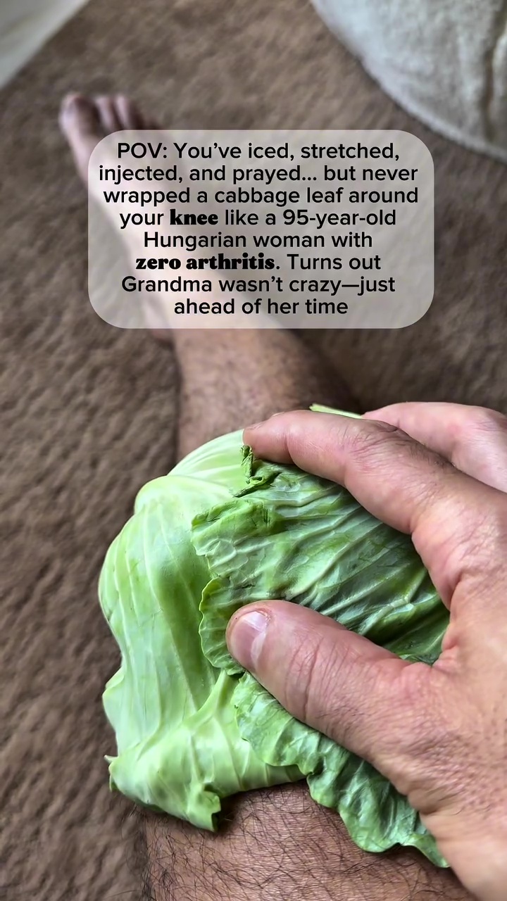 Pria ini coba tempelkan kubis di lutut untuk redakan nyeri, begini penjelasan ilmiahnya 