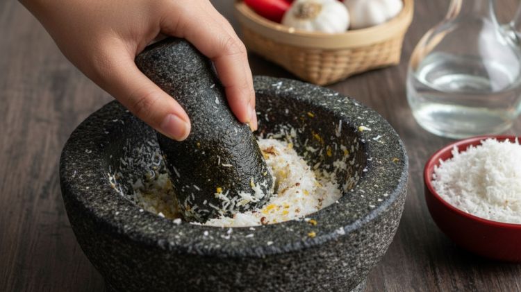Cobek batu bau bumbu? Ini cara cepat membersihkannya sampai tuntas tanpa sabun