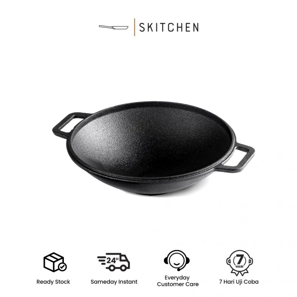 5 Wajan cast iron berkualitas, anti lengket alami dan tahan panas tinggi harga di bawah Rp400.000