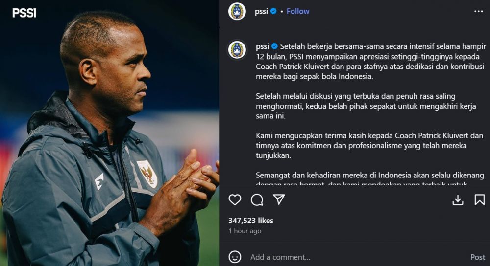 Patrick Kluivert dipecat, hanya memimpin 8 pertandingan Timnas Indonesia