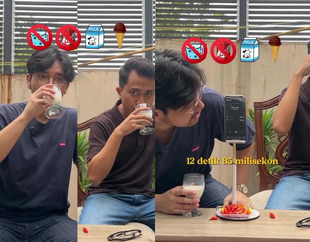 Pria ini uji coba 3 minuman mana tercepat hilangkan pedas di lidah, ada yang berhasil dalam 12 detik