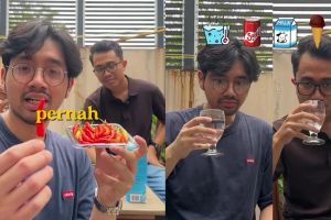Pria ini uji coba 3 minuman mana tercepat hilangkan pedas di lidah, ada yang berhasil dalam 12 detik