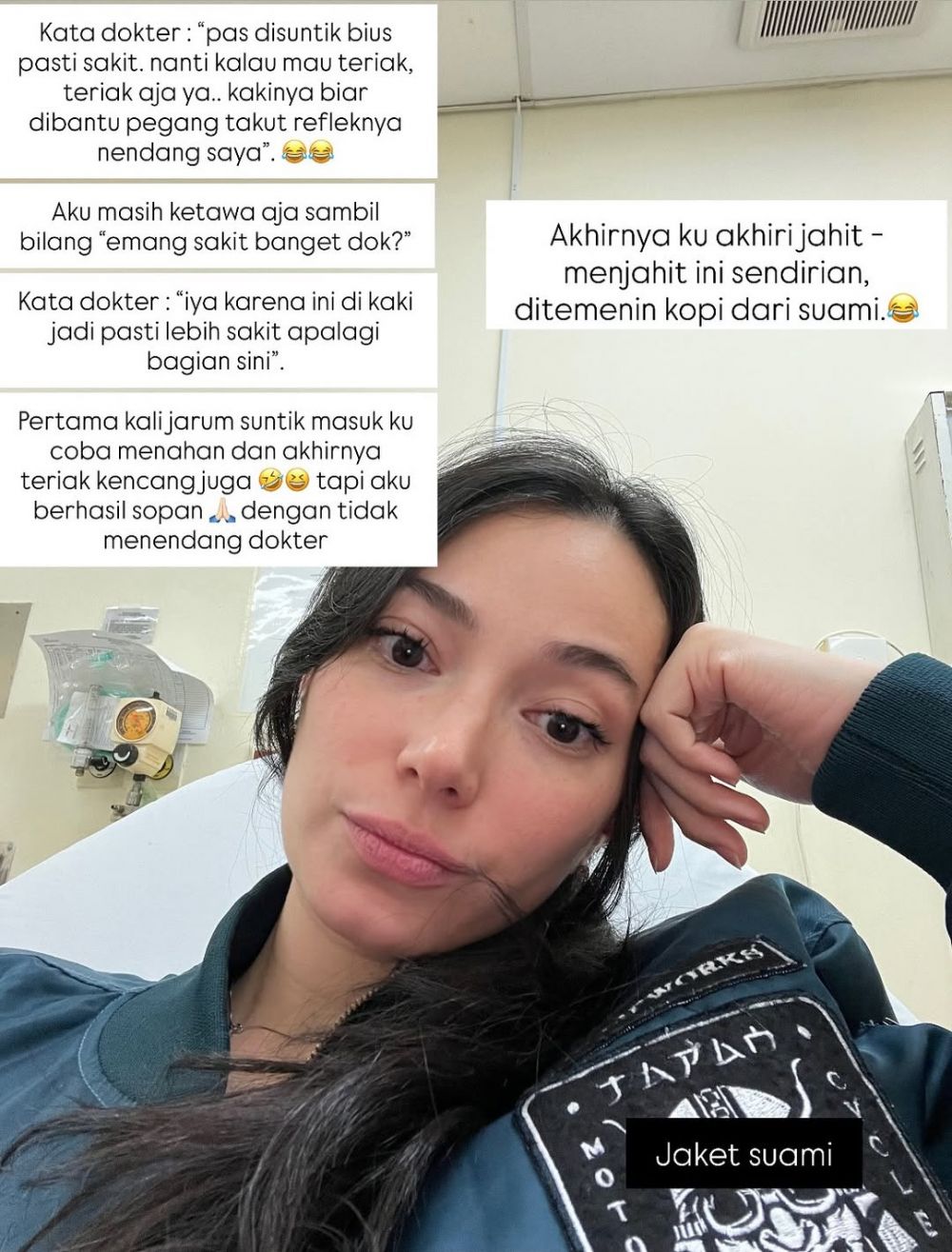 5 Kronologi Asmirandah jatuh di kamar mandi hingga operasi karena kaki robek, Jonas Rivanno panik