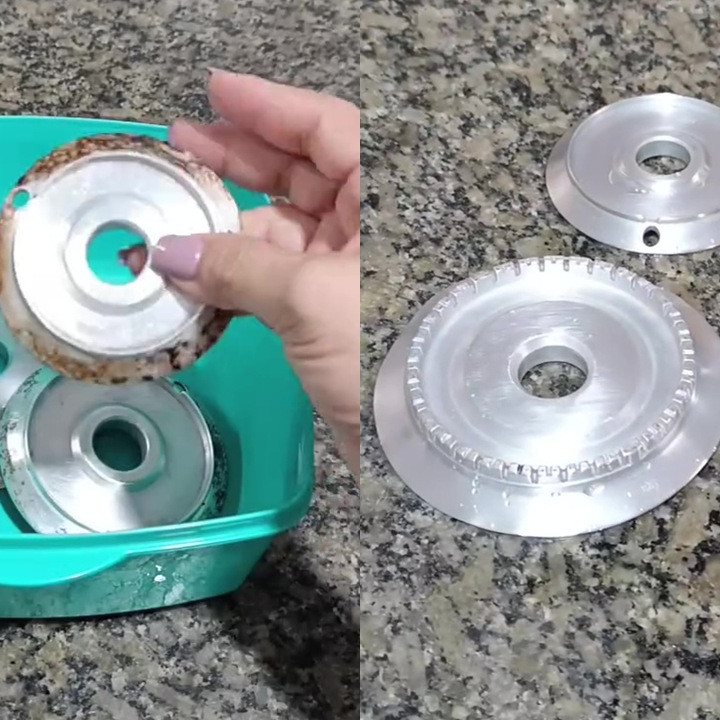 Tanpa direndam air panas semalaman, ini cara cepat bersihkan kerak burner kompor dengan 1 bahan dapur