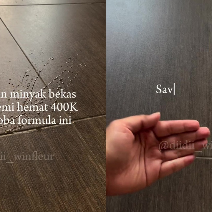 Kesat tanpa sabun, ini cara hemat bersihkan lantai licin berminyak pakai rebusan 1 ampas dapur