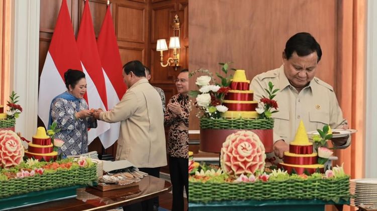 Proses di balik pembuatan kue dan tumpeng ulang tahun Prabowo ke-74, 9 potret detailnya ini ciamik