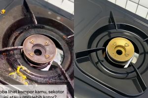 Kerak membandel di tatakan kompor auto rontok seketika cuma dalam 3 langkah tanpa repot direndam lama