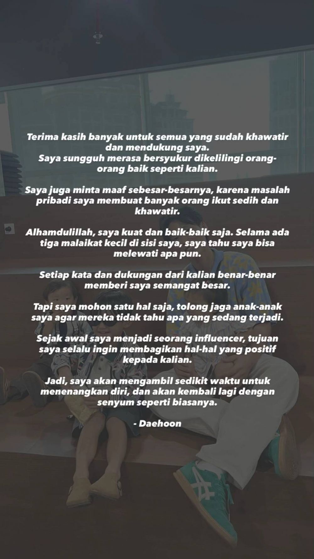 Tak bantah kabar perselingkuhan Jule, Na Daehoon hanya beri pesan soal anak-anaknya yang bikin nyesek