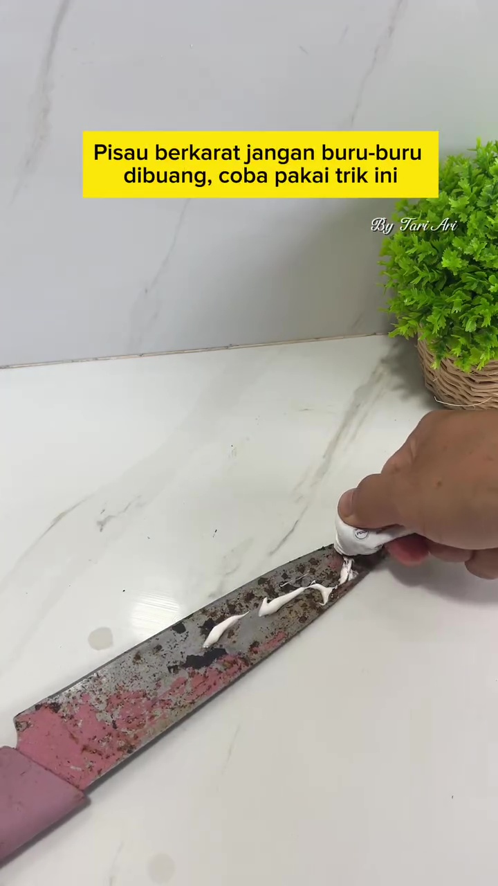 Tak perlu ganti baru, pisau dekil berkarat bisa kinclong dan tajam lagi cuma pakai 1 bahan rumahan ini