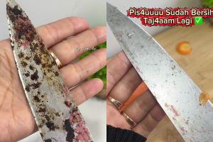 Tak perlu ganti baru, pisau dekil berkarat bisa kinclong dan tajam lagi cuma pakai 1 bahan rumahan ini