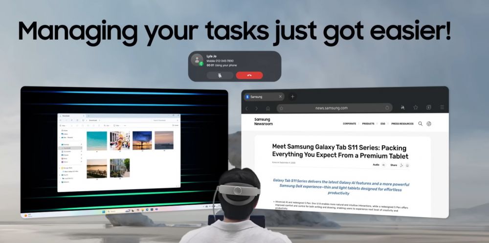 Gimana sih rasanya memakai headset canggih Samsung XR? Satu rumah bak jadi layar komputer raksasa