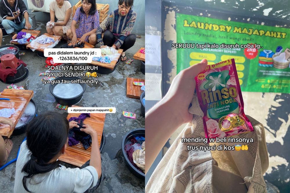 Bayar Cuma Rp2000 aja, konsep laundry Majapahit ini bikin warganet FOMO pengin cobain