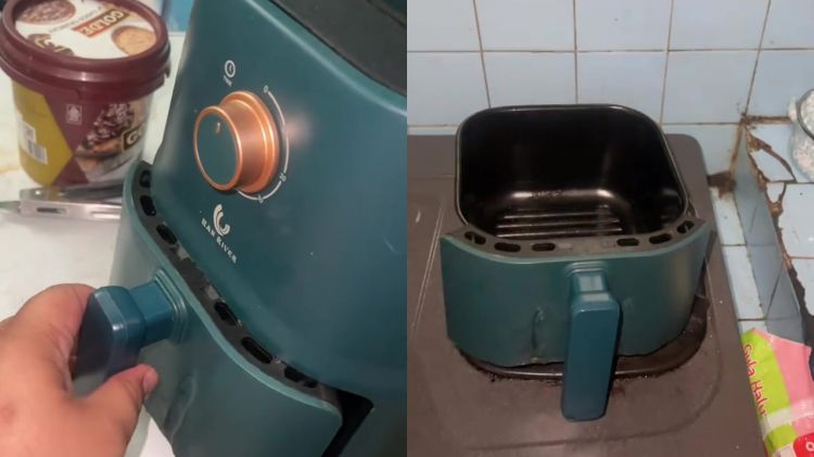 Bukan wajan atau panci, pria ini pakai air fryer untuk masak di atas kompor, ending bikin emosi jiwa