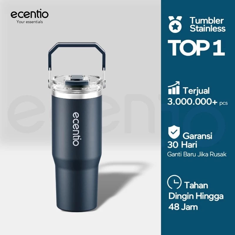 5 Rekomendasi Ecentio tumbler stylish dan awet di bawah Rp200 ribu, cocok untuk aktivitas sehari-hari