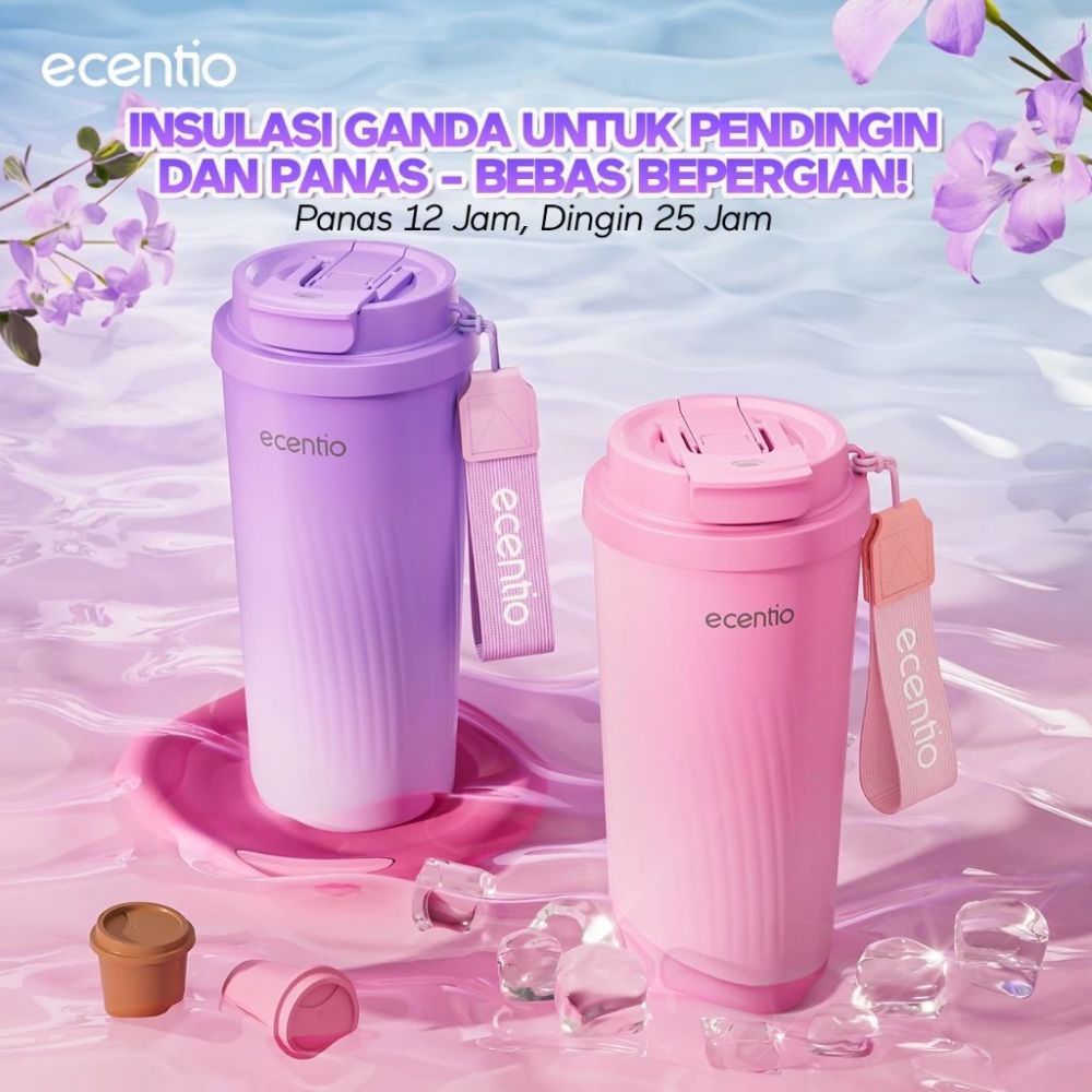 5 Rekomendasi Ecentio tumbler stylish dan awet di bawah Rp200 ribu, cocok untuk aktivitas sehari-hari
