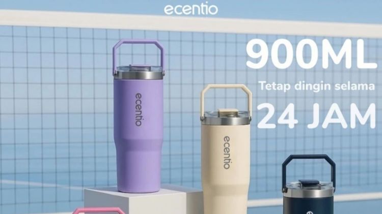 5 Rekomendasi Ecentio tumbler stylish dan awet di bawah Rp200 ribu, cocok untuk aktivitas sehari-hari