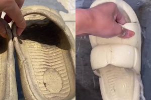 Punya sandal karet dekil berkerak? Coba atasi pakai 1 bahan dapur ini biar bersih lagi seperti baru