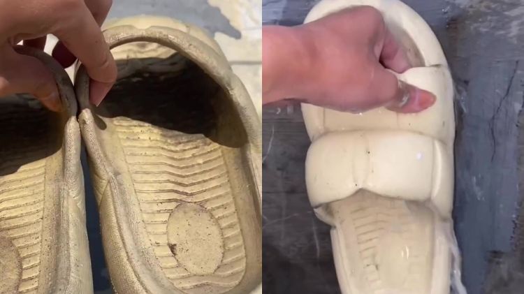 Punya sandal karet dekil berkerak? Coba atasi pakai 1 bahan dapur ini biar bersih lagi seperti baru