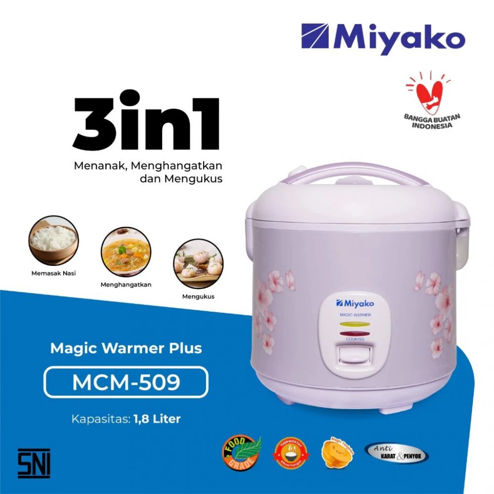 5 Magic com Miyako di bawah Rp300 ribu, awet, praktis, dan bikin masak nasi makin cepat tanpa repot